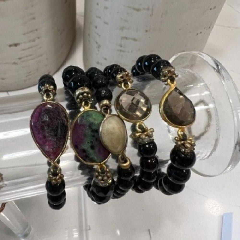 Handcrafted Multi-Stone Beaded Bracelets - image 3
